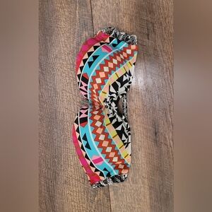 Xhilaration Multicolor Geometric Bikini Top